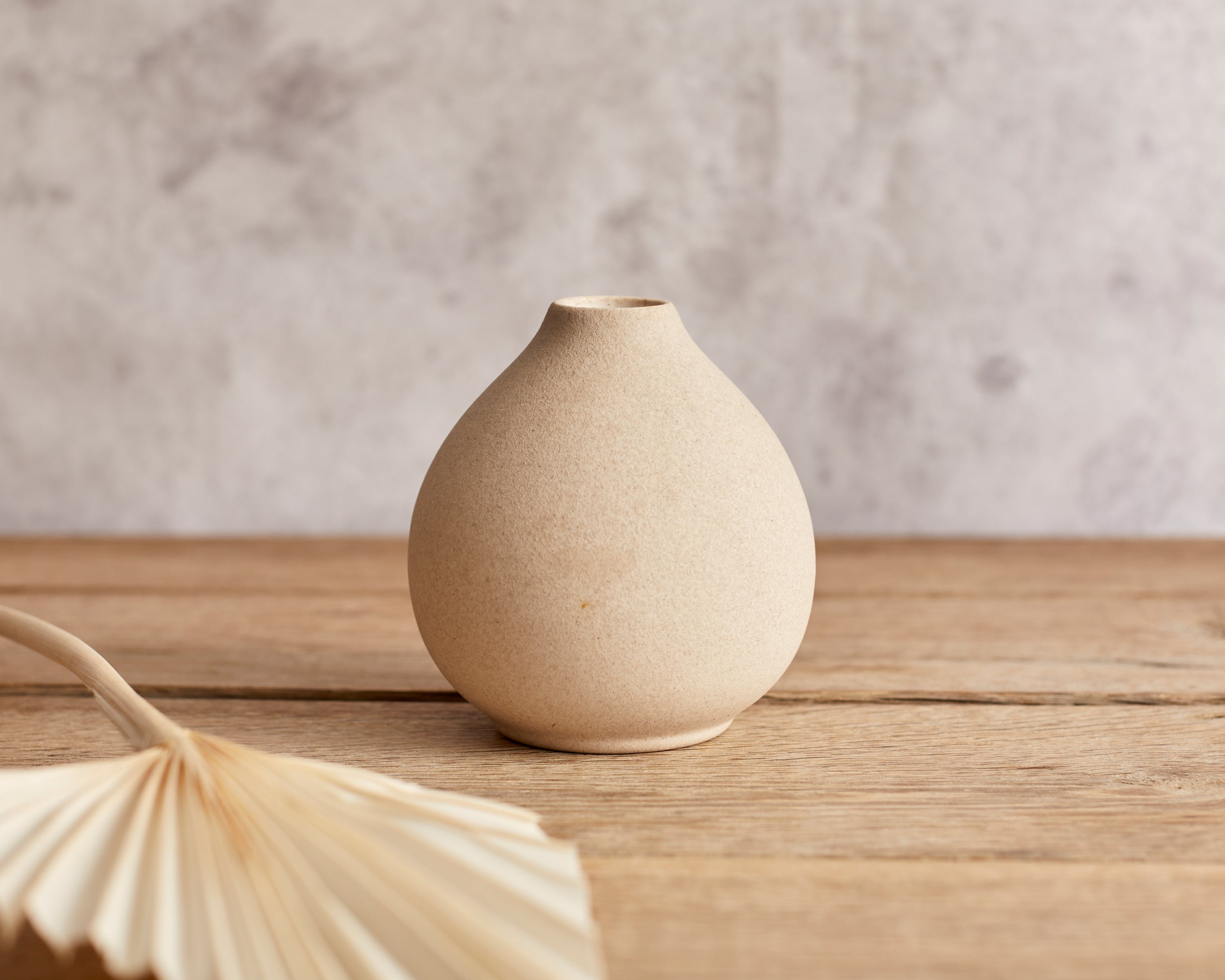 Grey Sand Minimal Modern Ceramic Flower Vase from What a Host Home Decor